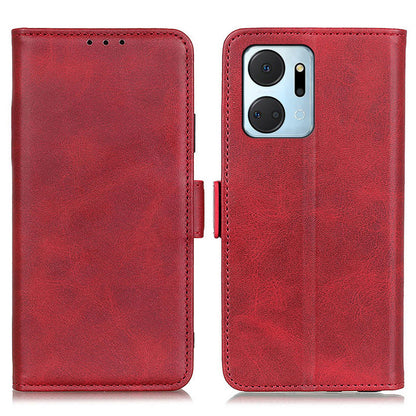 For Honor X7a 5G Cowhide Texture Phone Leather Cover Wallet Stand Phone Case