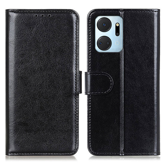 For Honor X7a 5G Cell Phone Case Stand Wallet PU Leather Crazy Horse Texture Phone Cover