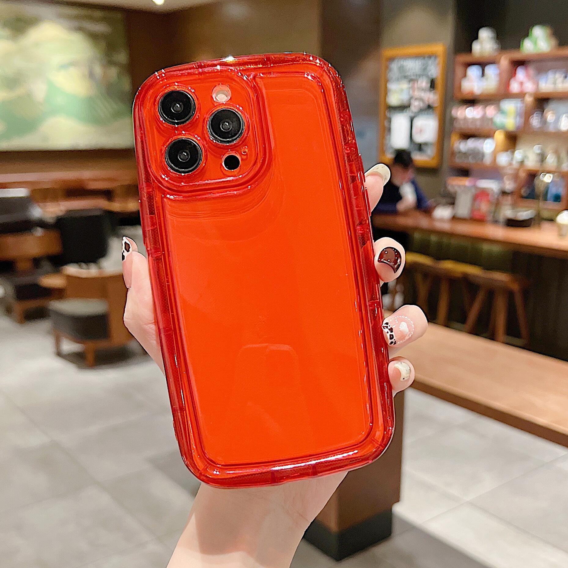For iPhone 13 Pro 6.1 inch Transparent TPU Phone Case with Shockproof Airbag Soft Back Protective Cover