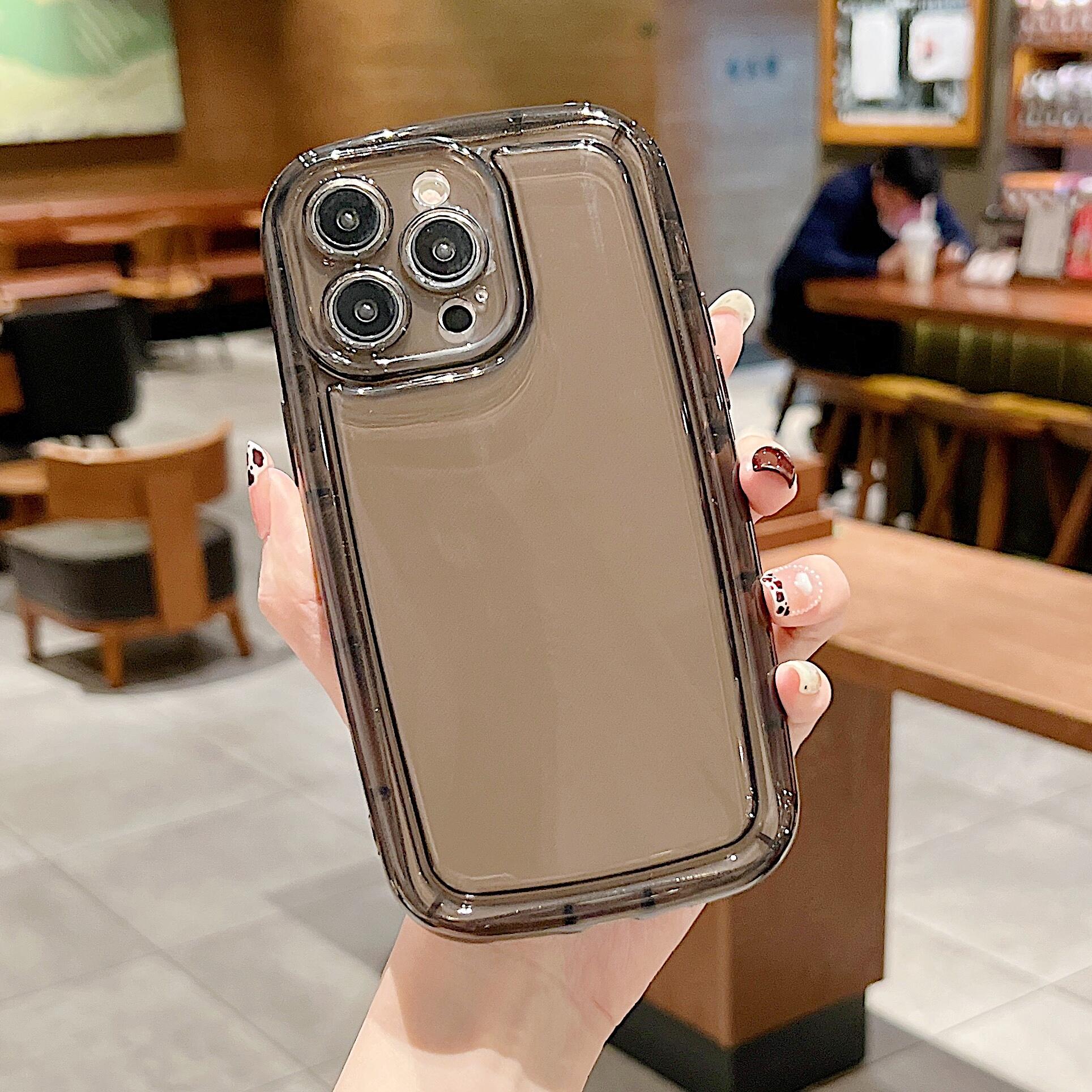 For iPhone 13 Pro 6.1 inch Transparent TPU Phone Case with Shockproof Airbag Soft Back Protective Cover