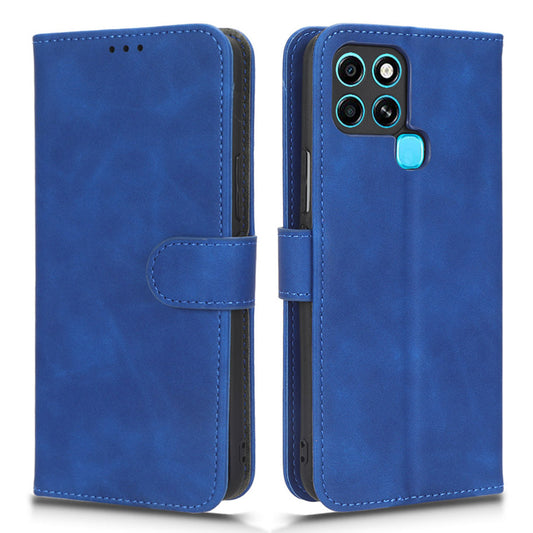 For Infinix Smart 6 Skin-touch Feeling PU Leather Phone Case Stand Flip Wallet Cover