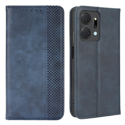 For Honor X7a 5G / Play7T 5G Vintage PU Leather Phone Case Wallet Stand Magnetic Clasp Drop-proof Cover