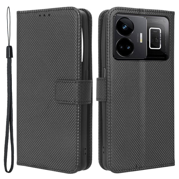 For Realme GT Neo 5 5G / Neo 5 240W 5G / Realme GT3 5G Wallet Phone Case Diamond Texture Stand Phone Leather Cover