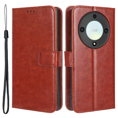 For Honor X9a 5G / X40 5G / Magic5 Lite 5G Cell Phone Cover Crazy Horse Texture Wallet Stand Phone Leather Case
