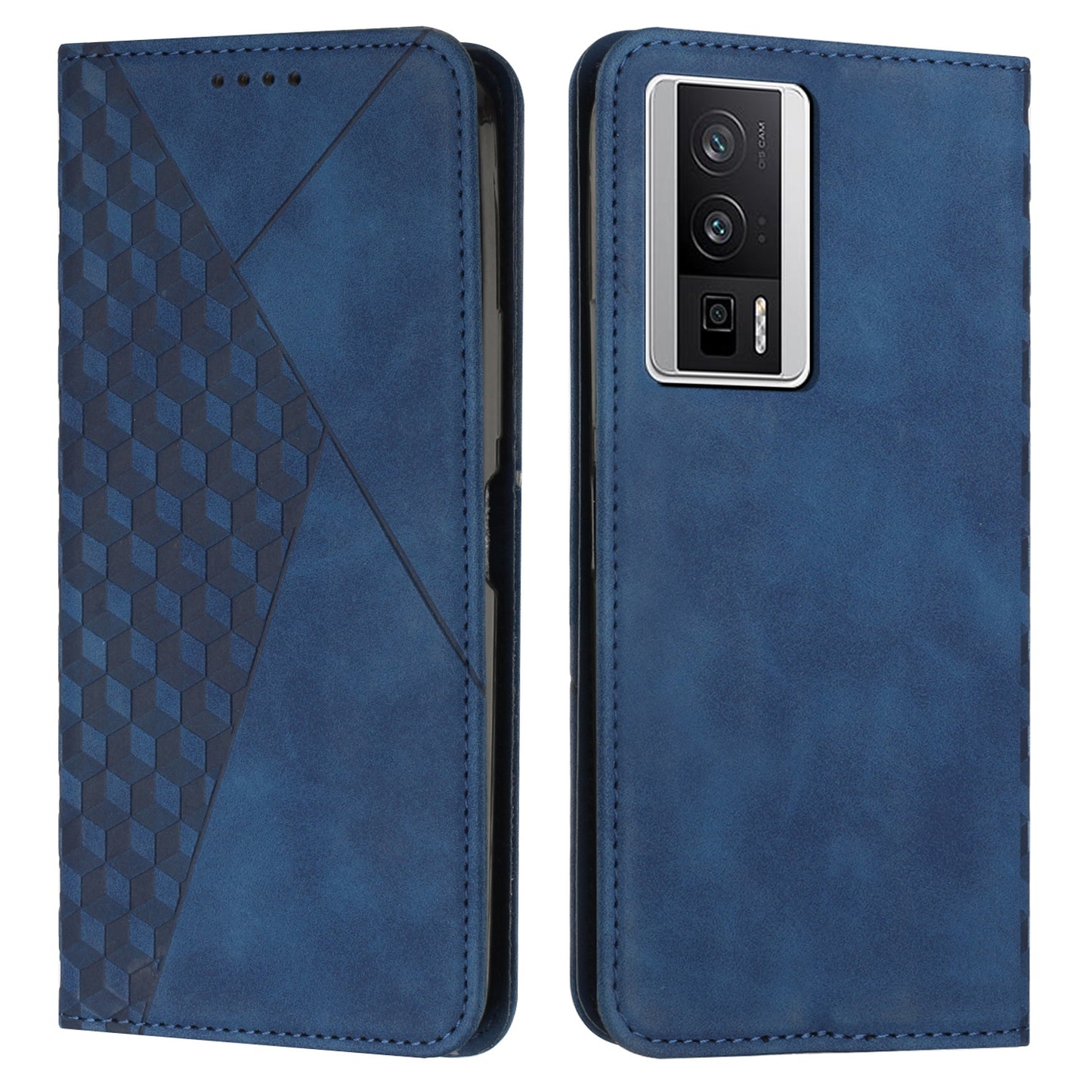 For Xiaomi Poco F5 Pro 5G / Redmi K60 Pro 5G / K60 5G Imprinted Rhombus Pattern Phone Case Leather Wallet Phone Stand Cover