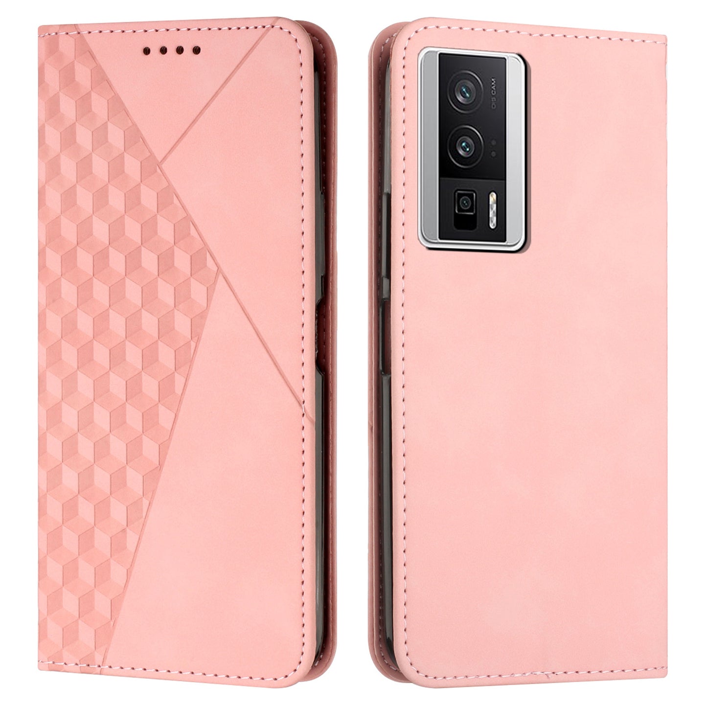 For Xiaomi Poco F5 Pro 5G / Redmi K60 Pro 5G / K60 5G Imprinted Rhombus Pattern Phone Case Leather Wallet Phone Stand Cover