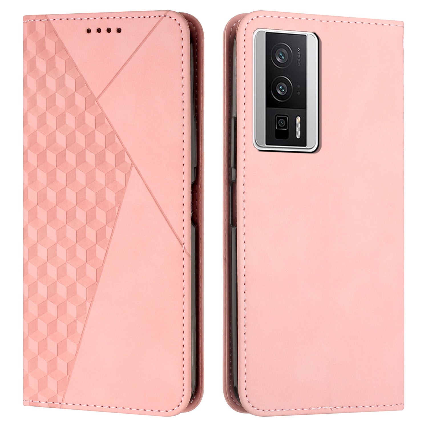 For Xiaomi Poco F5 Pro 5G / Redmi K60 Pro 5G / K60 5G Imprinted Rhombus Pattern Phone Case Leather Wallet Phone Stand Cover