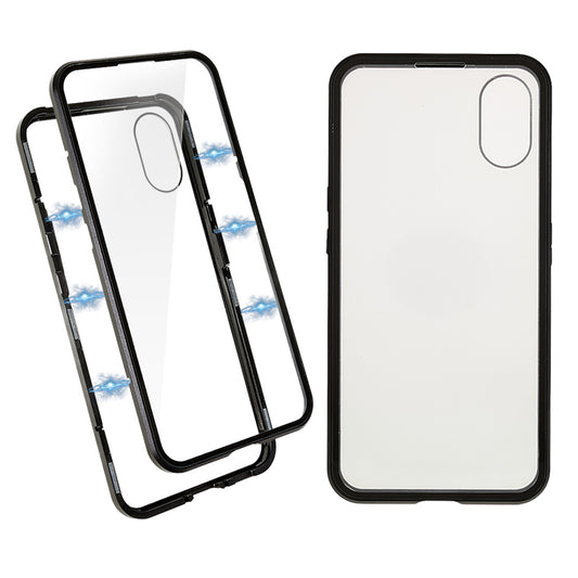 Metal Frame Magnetic Phone Case For Nothing phone (1) 5G , Double-sided Tempered Glass 360 Full-Body Protection Cover