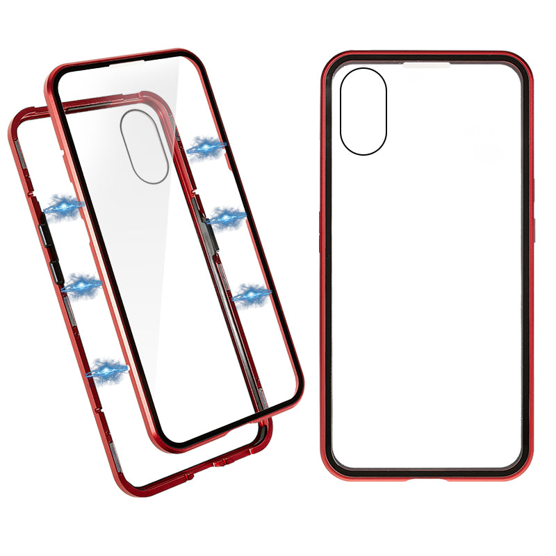 Metal Frame Magnetic Phone Case For Nothing phone (1) 5G , Double-sided Tempered Glass 360 Full-Body Protection Cover