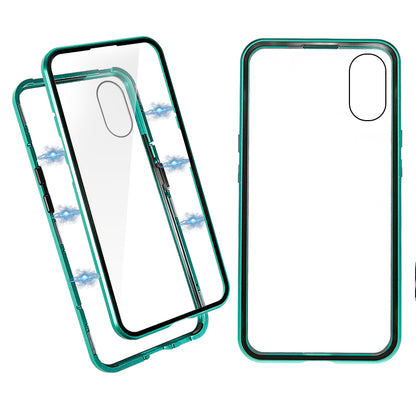 Metal Frame Magnetic Phone Case For Nothing phone (1) 5G , Double-sided Tempered Glass 360 Full-Body Protection Cover