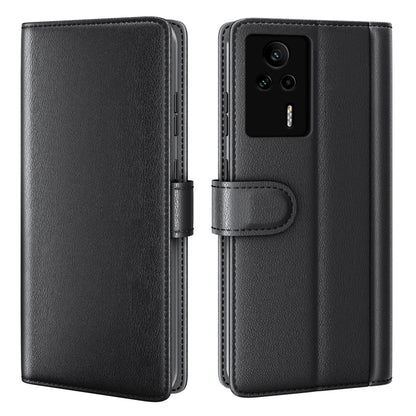 For Xiaomi Redmi K60E 5G Phone Case Genuine Split Leather Folio Stand Wallet Flip Protective Cover