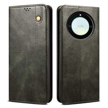For Honor X40 5G Flip Leather Phone Case Waxy Crazy Horse Texture Stand Wallet Anti-drop Phone Cover