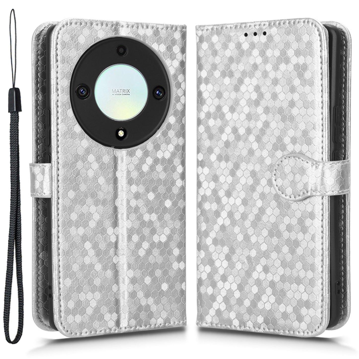 For Honor X40 5G / X9a 5G / Magic5 Lite 5G Cell Phone Case Dot Pattern Imprinted Leather Stand Cover Wallet