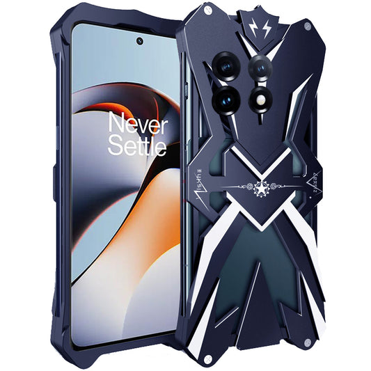 For OnePlus 11 5G Heavy Duty Armor Metal Phone Case Rugged Shockproof Mobile Phone Cover