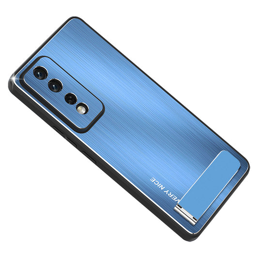 For Honor 80 GT 5G Kickstand Phone Case TPU Frame Brushed Aluminium Alloy Back Cover