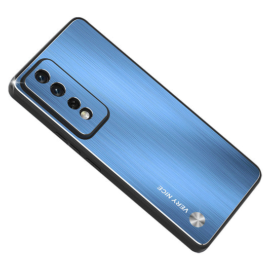 For Honor 80 GT 5G Brushed Aluminium Alloy Back Phone Case TPU Bumper Protective Phone Cover