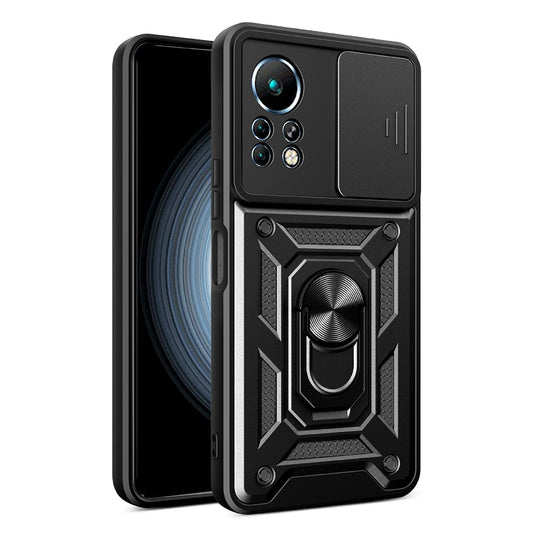 For Infinix Note 11 Sliding Camera Cover Design Phone Case Kickstand Shockproof Mobile Phone Cover