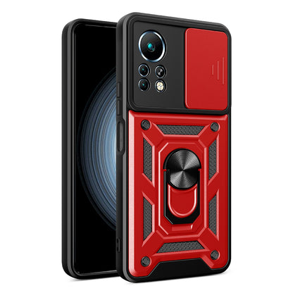 For Infinix Note 11 Sliding Camera Cover Design Phone Case Kickstand Shockproof Mobile Phone Cover