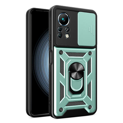 For Infinix Note 11 Sliding Camera Cover Design Phone Case Kickstand Shockproof Mobile Phone Cover