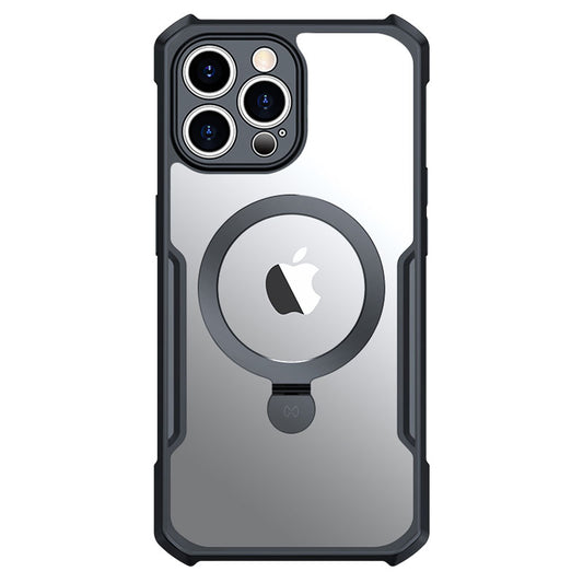 XUNDD For iPhone 13 Pro 6.1 inch Anti-drop Phone Cover Kickstand Acrylic+TPU Slim Phone Case Support Magnetic Charging