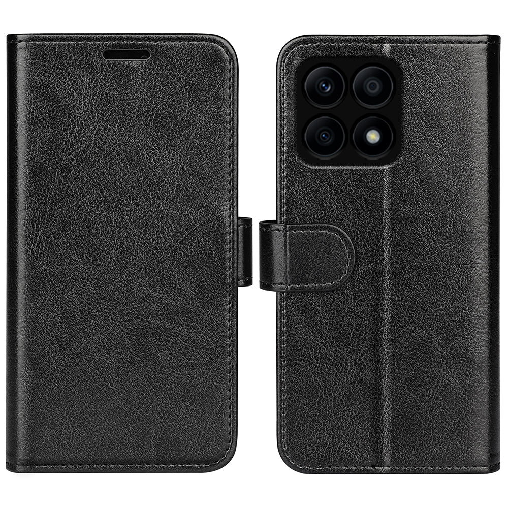 For Honor X8a 4G PU Leather + TPU Phone Wallet Cover Crazy Horse Texture Flip Stand Case