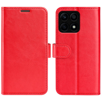 For Honor X8a 4G PU Leather + TPU Phone Wallet Cover Crazy Horse Texture Flip Stand Case