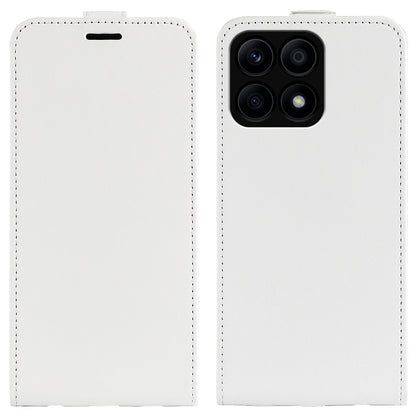 For Honor X8a 4G Crazy Horse Texture Card Holder Vertical Flip Phone Case Leather Protective Cover