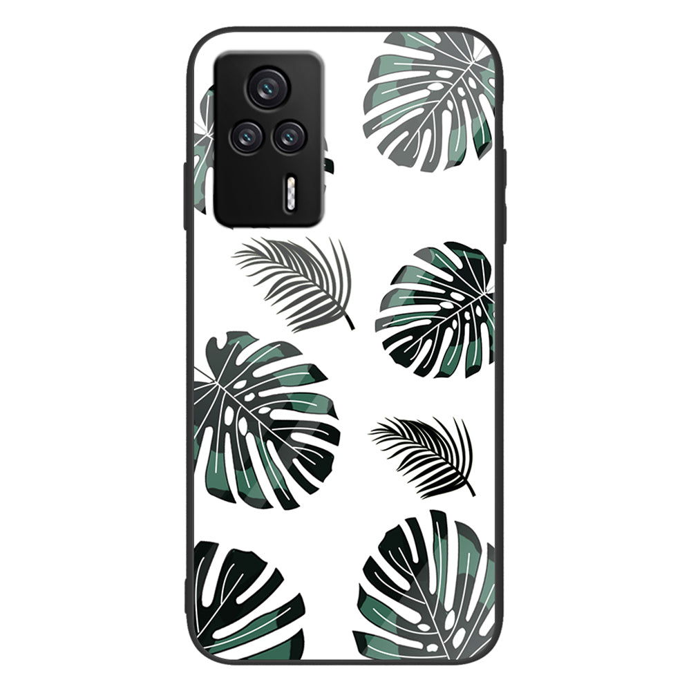 For Xiaomi Redmi K60E 5G Tempered Glass+PC+TPU Phone Case Pattern Printing Shockproof Cover