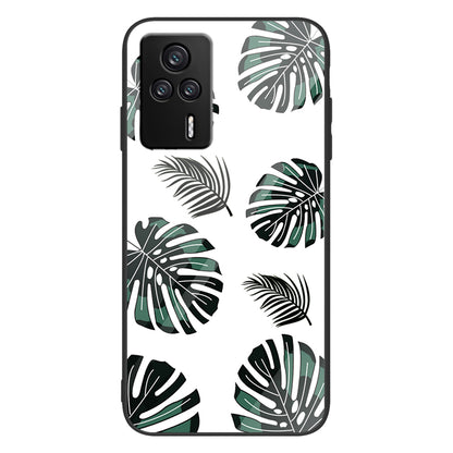 For Xiaomi Redmi K60E 5G Tempered Glass+PC+TPU Phone Case Pattern Printing Shockproof Cover