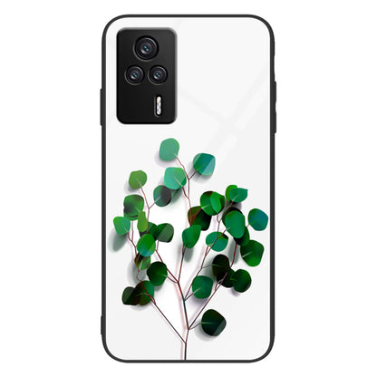 For Xiaomi Redmi K60E 5G Tempered Glass+PC+TPU Phone Case Pattern Printing Shockproof Cover