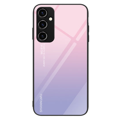 For Samsung Galaxy A34 5G Pattern Printing Phone Case Tempered Glass+PC+TPU Protective Phone Cover