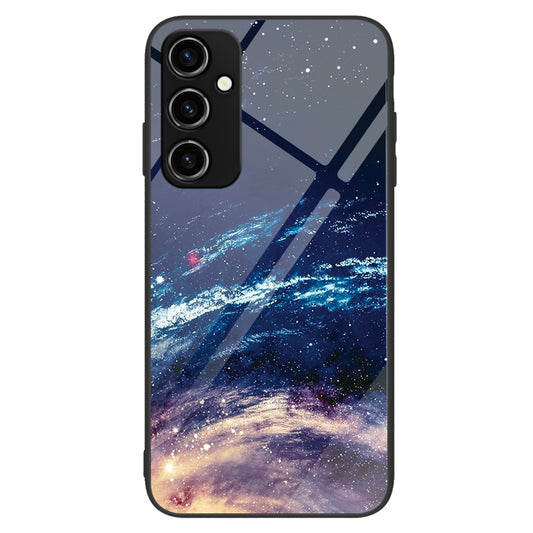 For Samsung Galaxy A14 5G Anti-drop Phone Case Tempered Glass+PC+TPU Pattern Printing Phone Cover