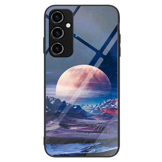For Samsung Galaxy A14 5G Anti-drop Phone Case Tempered Glass+PC+TPU Pattern Printing Phone Cover