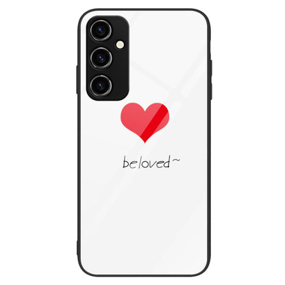 For Samsung Galaxy A14 5G Anti-drop Phone Case Tempered Glass+PC+TPU Pattern Printing Phone Cover