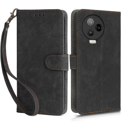 For Infinix Note 12 Pro 4G X676B / Note 12 (2023) 4G X676C Drop-proof Phone Case RFID Blocking Leather Wallet Stand Cover with Strap