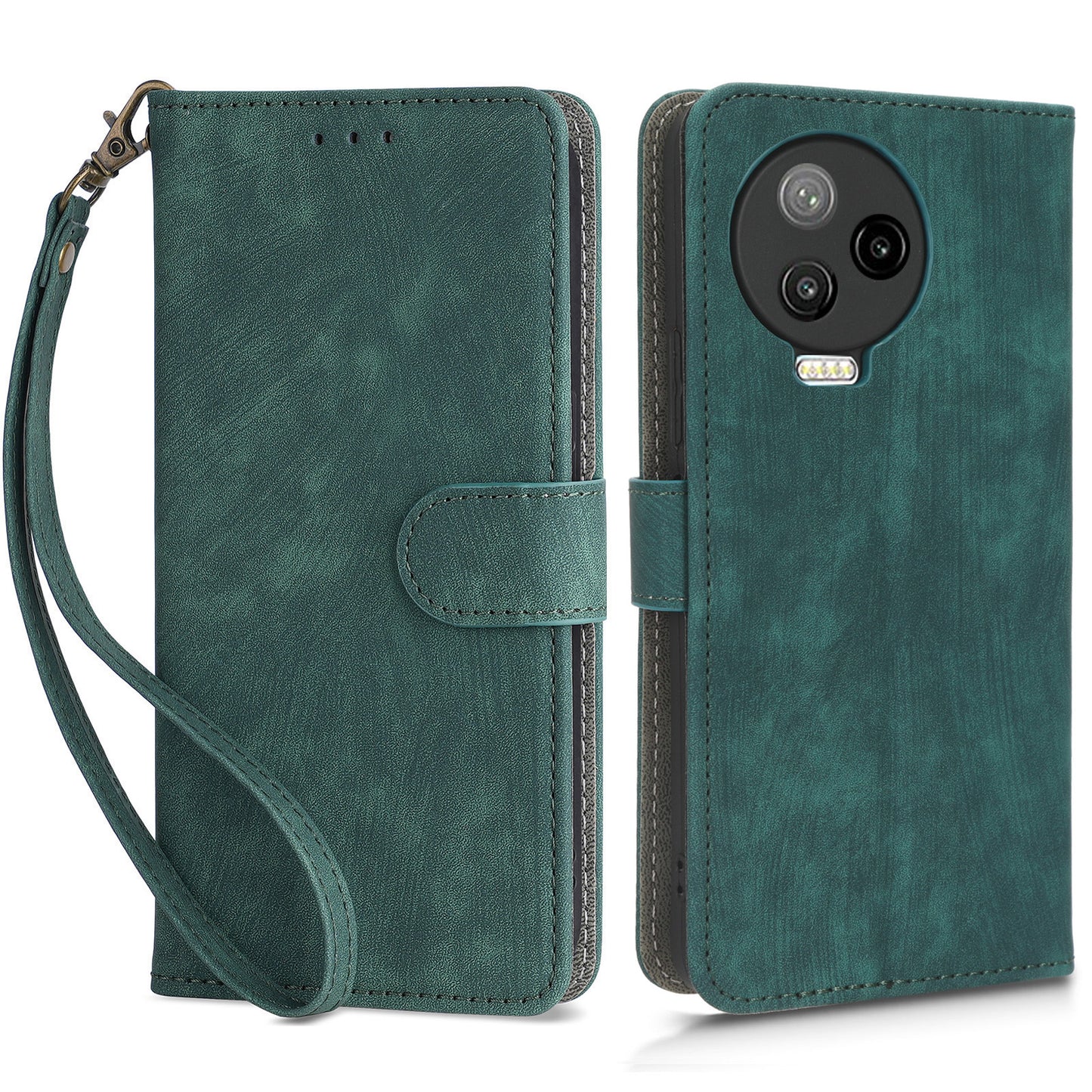 For Infinix Note 12 Pro 4G X676B / Note 12 (2023) 4G X676C Drop-proof Phone Case RFID Blocking Leather Wallet Stand Cover with Strap