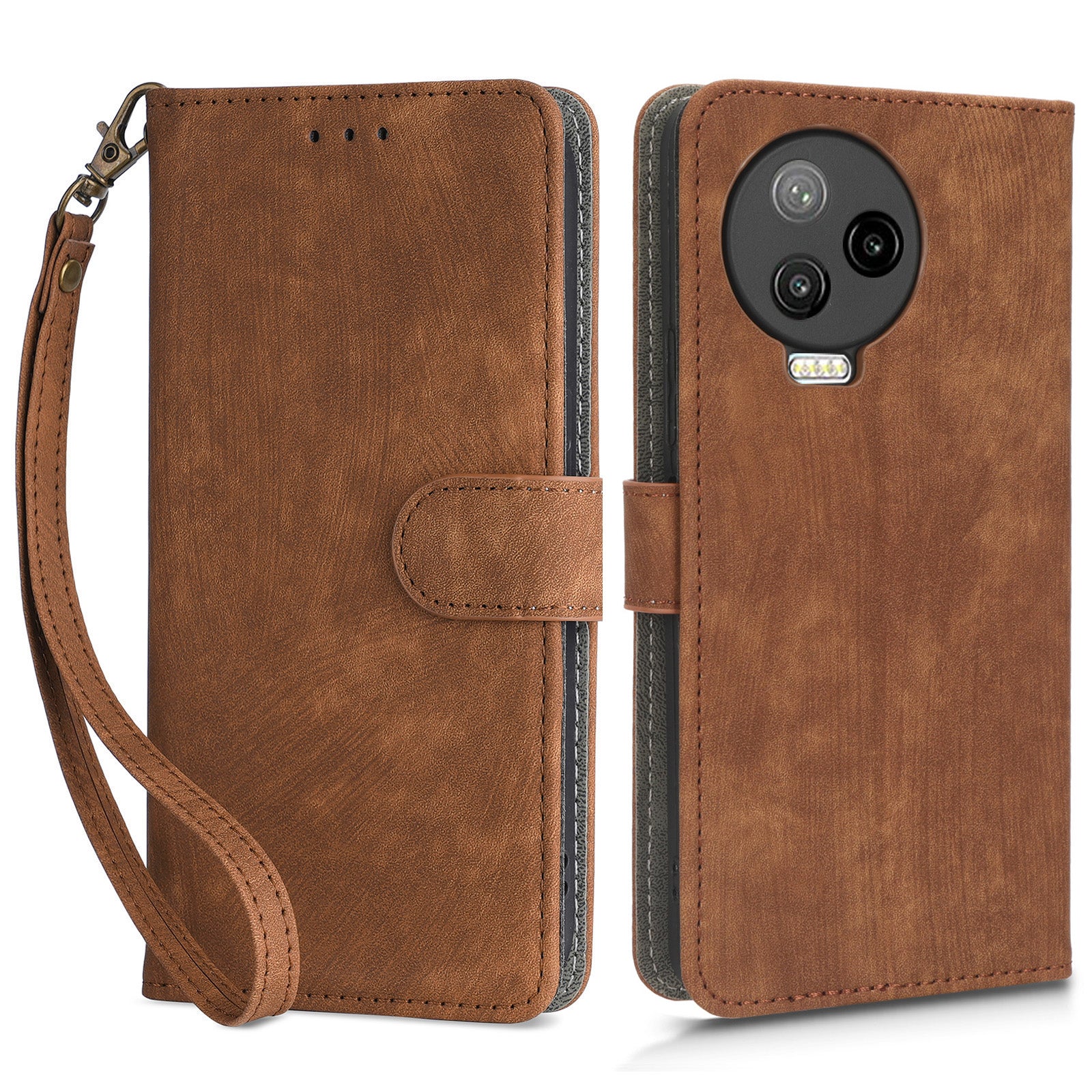 For Infinix Note 12 Pro 4G X676B / Note 12 (2023) 4G X676C Drop-proof Phone Case RFID Blocking Leather Wallet Stand Cover with Strap