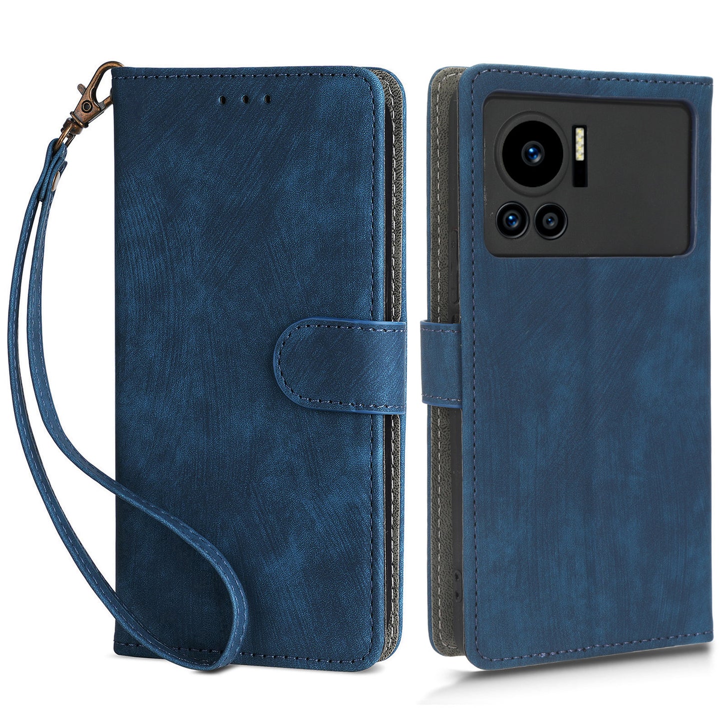 For Infinix Note 12 VIP 4G X672 PU Leather Shockproof Phone Case Stand RFID Blocking Flip Wallet Cover with Strap