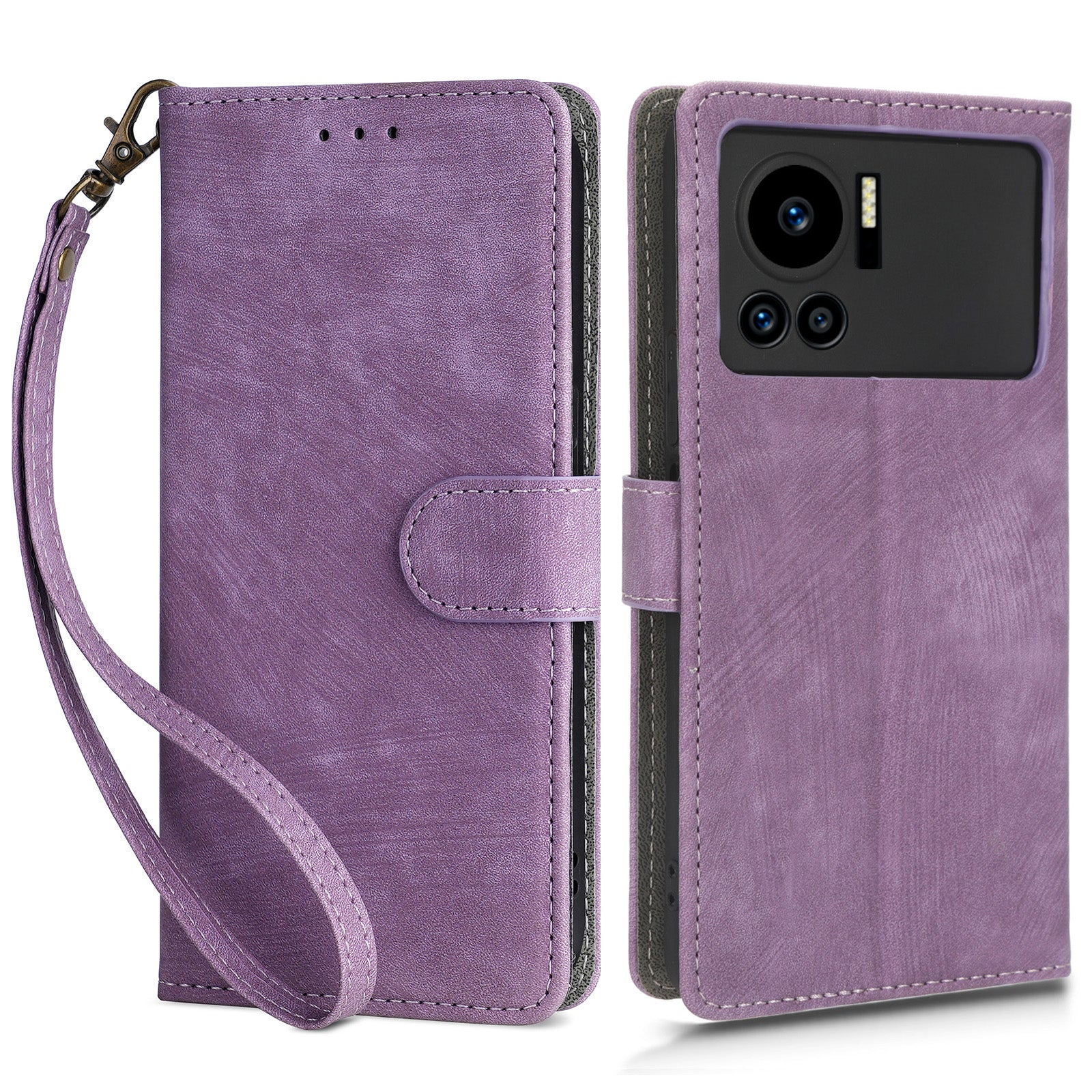 For Infinix Note 12 VIP 4G X672 PU Leather Shockproof Phone Case Stand RFID Blocking Flip Wallet Cover with Strap
