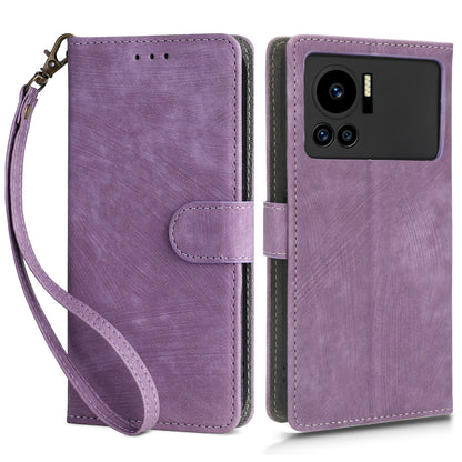 For Infinix Note 12 VIP 4G X672 PU Leather Shockproof Phone Case Stand RFID Blocking Flip Wallet Cover with Strap