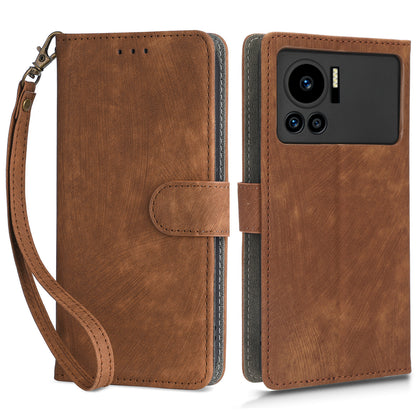 For Infinix Note 12 VIP 4G X672 PU Leather Shockproof Phone Case Stand RFID Blocking Flip Wallet Cover with Strap