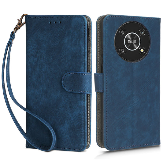 For Honor Magic4 Lite 5G / X9 5G / X30 5G Phone Bag Case RFID Blocking Wallet Leather Stand Phone Cover with Strap