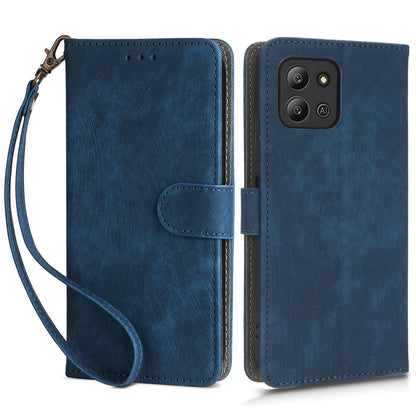 For Infinix Hot 11 2022 4G X675 PU Leather Stand Anti-drop Phone Case RFID Blocking Wallet Cover with Hand Strap