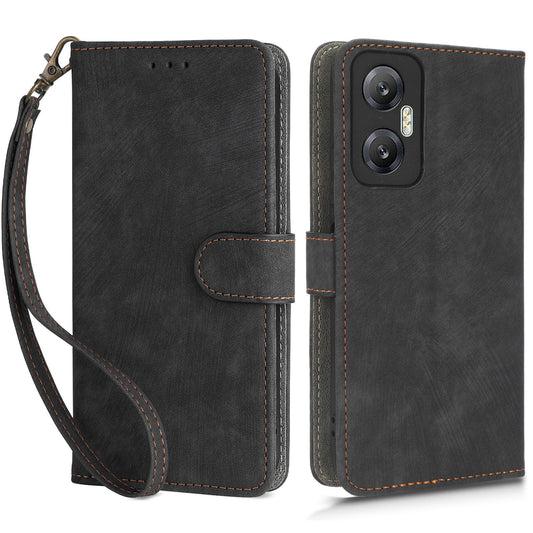 For Infinix Hot 20 5G X666 / X666B Shockproof Leather Phone Case RFID Blocking Wallet Stand Cover with Hand Strap