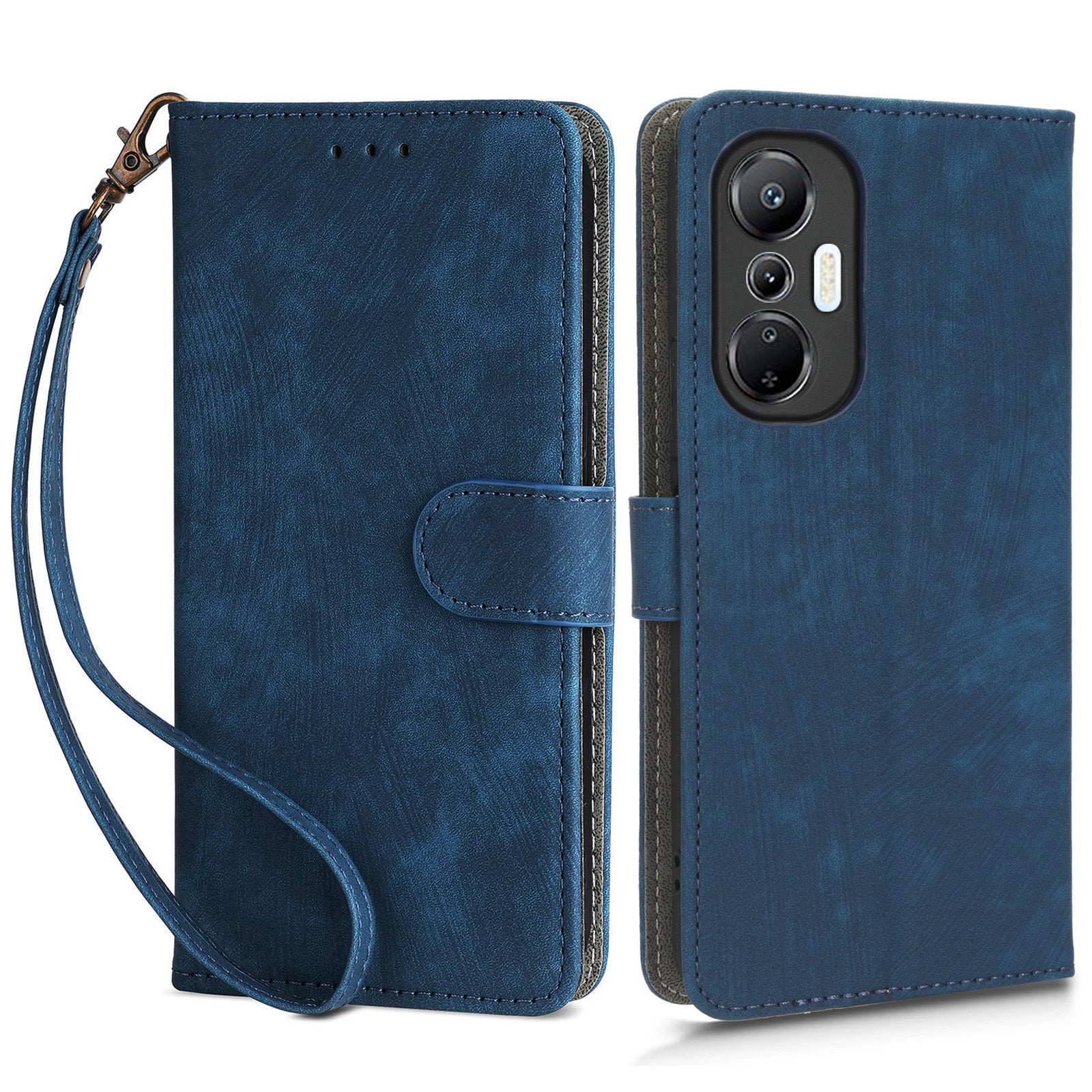 For Infinix Hot 20S 4G X6827 RFID Blocking Leather Stand Phone Case Hand Strap Anti-drop Wallet Cover