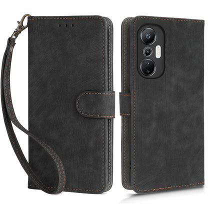 For Infinix Hot 20S 4G X6827 RFID Blocking Leather Stand Phone Case Hand Strap Anti-drop Wallet Cover