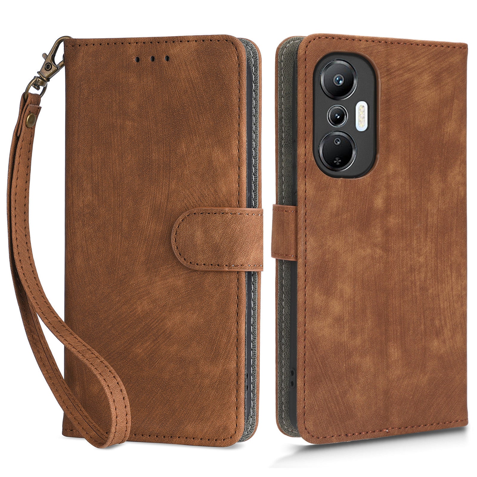 For Infinix Hot 20S 4G X6827 RFID Blocking Leather Stand Phone Case Hand Strap Anti-drop Wallet Cover