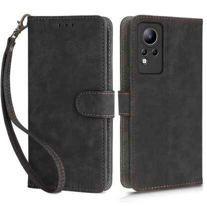 For Infinix Note 11 X663 / X663B / Infinix Note 12 4G G88 X663C X663D / Infinix Note 12i 2022 X677 Phone Case RFID Blocking Stand Wallet Leather Cover with Strap