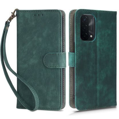 For Oppo A93 5G / A74 5G / A54 5G Phone Wallet Case RFID Blocking PU Leather Stand Cover with Strap