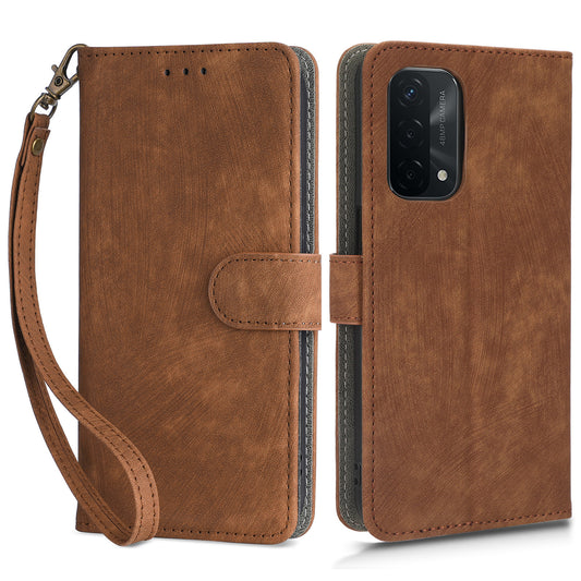 For Oppo A93 5G / A74 5G / A54 5G Phone Wallet Case RFID Blocking PU Leather Stand Cover with Strap